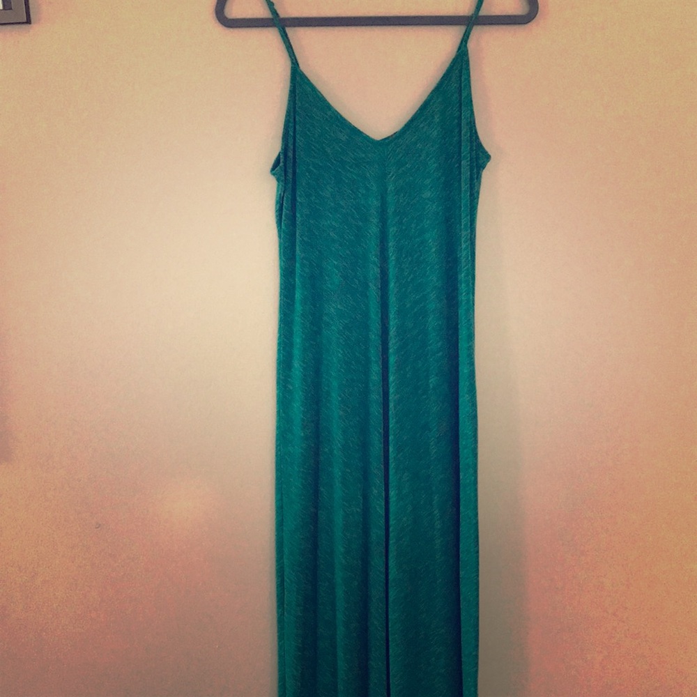 Simple green maxi dress